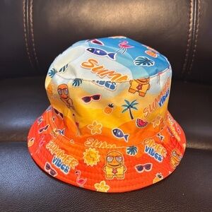Summer Vibes Colorful Bucket Hat NWOT